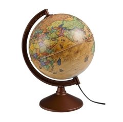 Işıklı Antik Küre 20 cm (Gürbüz Dünya Maketi)