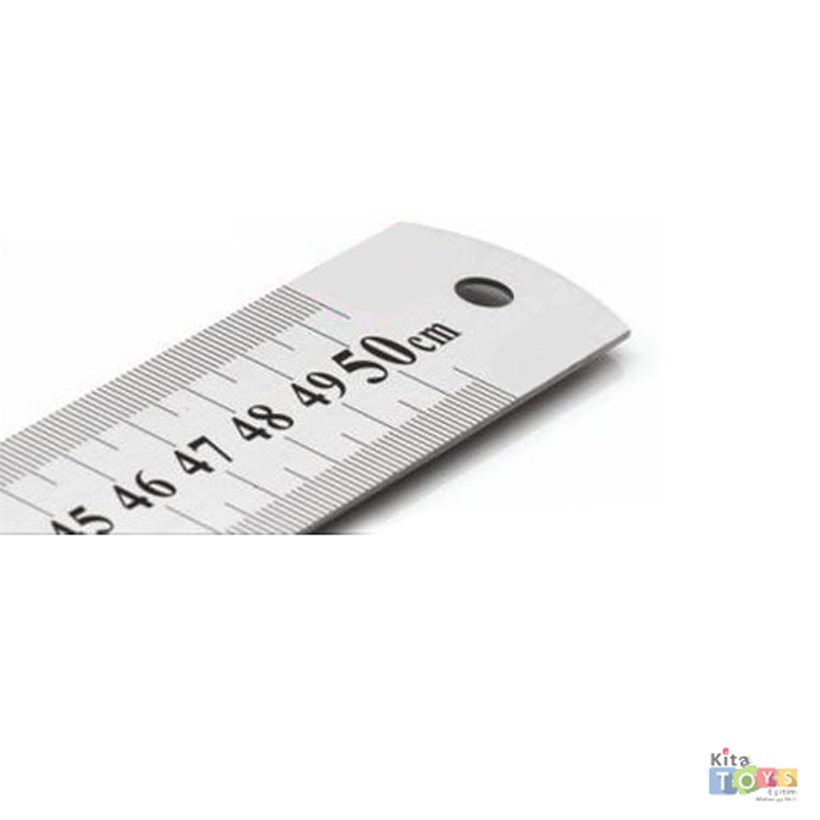Çelik Cetvel 50 cm (Metal Kesim Cetveli)