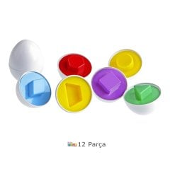 Şekilli Yumurtalar (Geometrik) 12 Parça 6'Lı Set