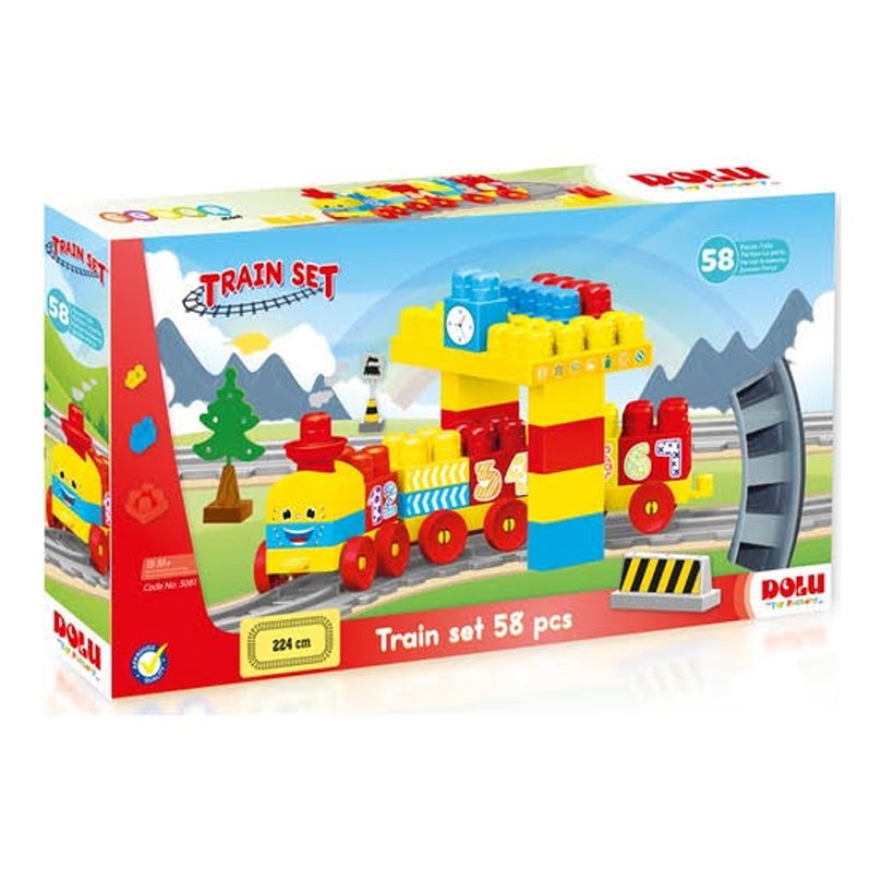 Tren Yol Seti 58 Parça (Anaokulu Dolu Oyuncak)