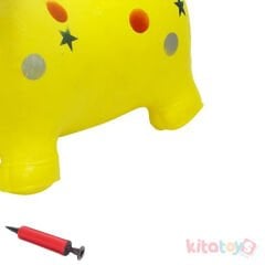 Zıp Zıp Şişme Hayvan GEYİK (Zıplayan Oyuncak Plates) Sağlam-Dayanıklı Sarı