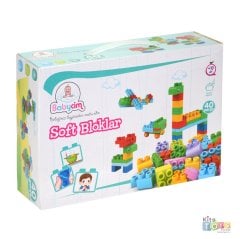 Babycim Soft Bloklar 40 Parça Lego Oyuncak 6661-2 Yumuşak