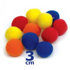 3 cm Ponpon 75 Adet (Sanat Kırtasiye Malzemesi)