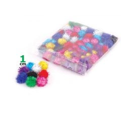 1 cm Simli Ponpon 200 Adet (Sanat Malzemeleri)