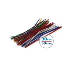 30 cm Simli Metalik Şönil 50 Adet
