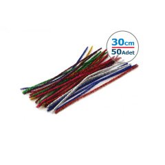 30 cm Simli Metalik Şönil 50 Adet