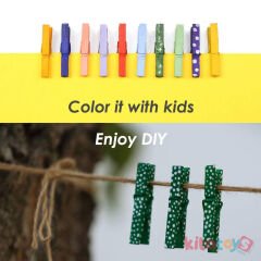Ahşap Bambu Mandal 20'Li Standart Boy (70 mm Çamaşır Mandalı)