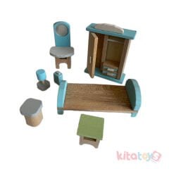 Mini Yatak Odası Takımı Seti (Ahşap Oyuncaklar)