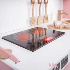 Led Ocaklı Elizya Mutfak Seti (Oyuncak Ahşap Evcilik Merkezi Dolap)