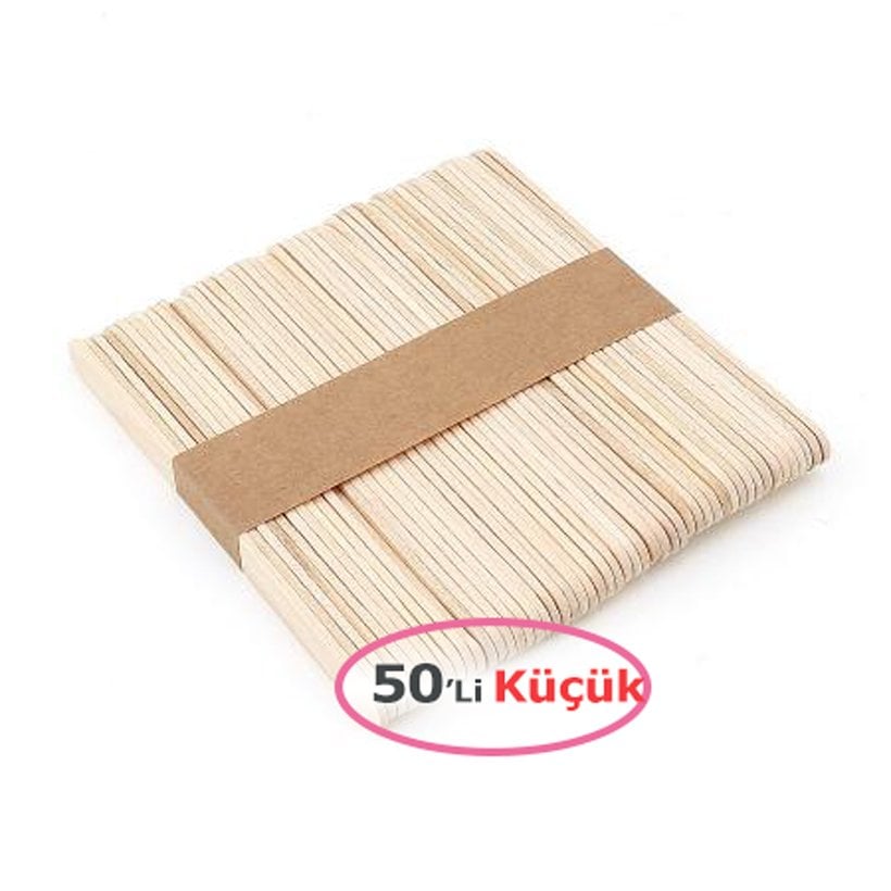 Dondurma Çubuk İnce 50'Lİ Küçük Dil Çubuğu (Abeslang)