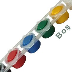 Şerit Boya Kabı 10 ml x 6'Lı Boş Tüp Plastik Sanat Kapları