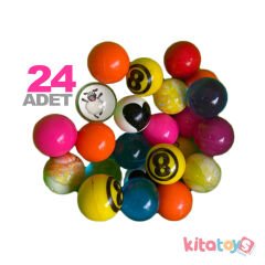 Zıplayan Top 24'Lü (Oyuncak Otomat Topu) Renkli Lastik | Kitatoys'da.