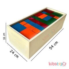 Sandıklı Ahşap Renkli Bloklar (Dev Boy) 70 Parça