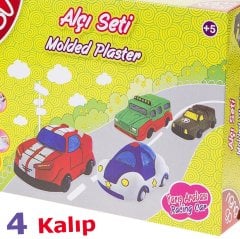 4'Lü Yarış Arabası Alçı Seti (Arabanı Yap KALIPLARI)