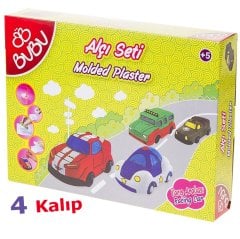 4'Lü Yarış Arabası Alçı Seti (Arabanı Yap KALIPLARI)