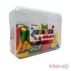 İpli Geometrik Şekilli Düğmeler 108 Adet (5662) Redka Kutulu