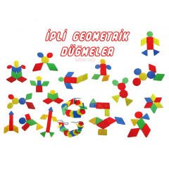 İpli Geometrik Şekilli Düğmeler 108 Adet Kutulu (5662) Redka