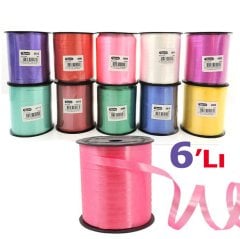 6'Lı Renkli Rafya 200 M X 8 MM