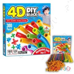 Lüx Süper Bambu Çubuklar 300 Parça (4D Dıy Block Borular)