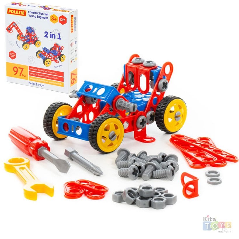 Tasarım Seti 97 Parça (Construction) Dıy Model Arabalar
