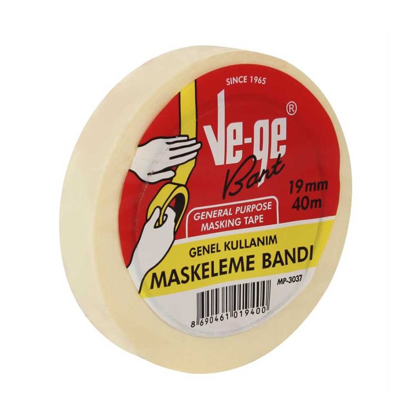 Maskeleme Bandı 19mmX40 Metre Kağıt Bant