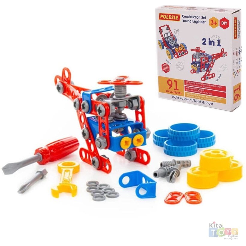 Tasarım Seti 91 Parça (Construction) Dıy Model Oyuncak Arabalar