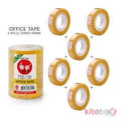 6'Lı Şeffaf Bant 12mmX33 Metre Office (Para Bantı) Ve-Ge