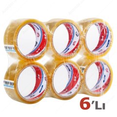 6'Lı Aslan Koli Bandı 45 mmX40 Metre Şeffaf (Bantı)