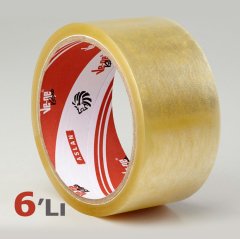 6'Lı Aslan Koli Bandı 45 mmX40 Metre Şeffaf (Bantı)