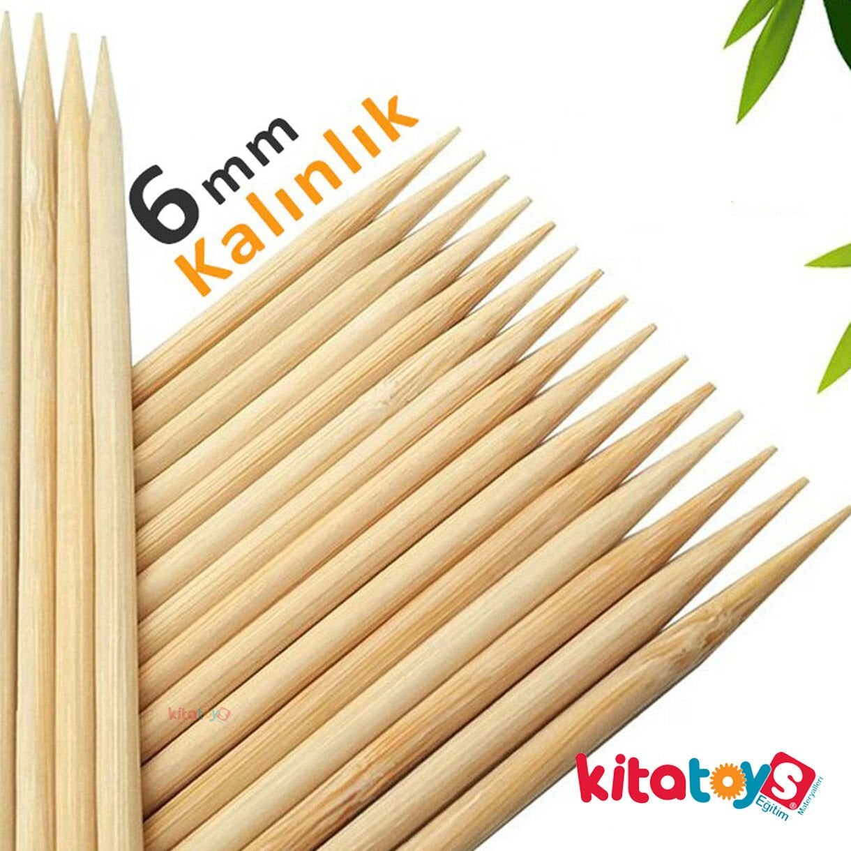 Extra Kalın Çöp Şiş Çubukları 6 mm (Faaliyet Bambu Çubuğu)
