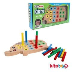 Ahşap Kirpi BulTak (Bul Tak Eğitici Kreş Oyuncakları) 5655 Tak Çıkar