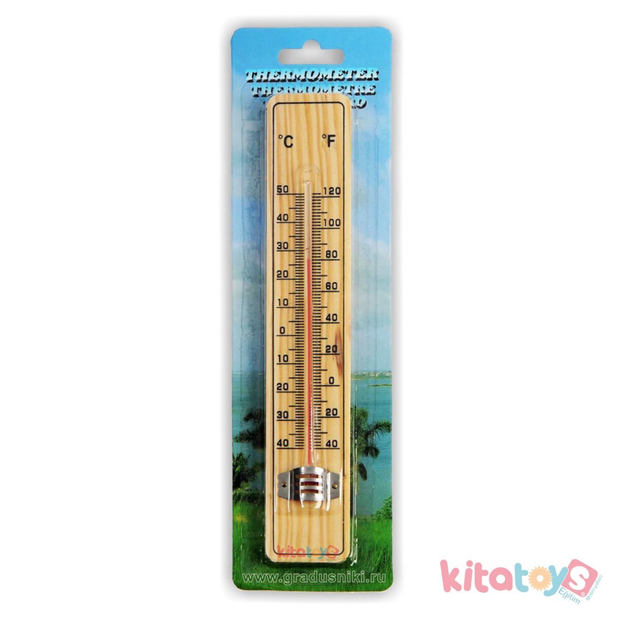 Ahşap Duvar Termometresi