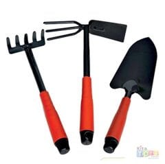 Bahçe Seti 3'Lü (Metal) Tırmık Kürek Çapa (Hobi Bahçivan)