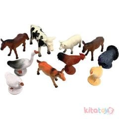 Evcil Hayvanlar Seti 10 Adet (Çiftlik) Kutulu 5804