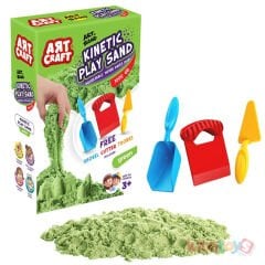 Kinetik Oyun Kumu Yeşil 1 KG Aksesuarlı (Fentoys) 03692 Kinetic