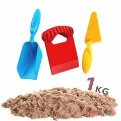 Kinetik Oyun Kumu Naturel 1 KG Aksesuarlı (Fentoys) 36909 Kinetic Kum