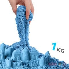 Kinetic Oyun Kumu MAVİ 1 KG Aksesuarlı (Fentoys) 03691 Kinetik Kum