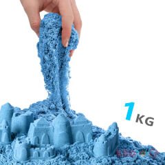 Kinetic Oyun Kumu MAVİ 1 KG Aksesuarlı (Fentoys) 03691 Kinetik Kum