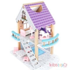 Ahşap Oyun Evi 2 Katlı (T2011 Ağaç Eğitici Oyuncak)