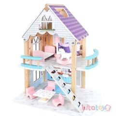 Ahşap Oyun Evi 2 Katlı (T2011 Ağaç Eğitici Oyuncak)