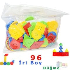 İpli Geometrik Düğmeler 96 Adet