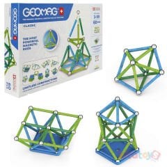 Geomag 60 Parça Classic Manyetik Zeka Oyunu  Çubukları (Mıknatıslı) Orijinal 272