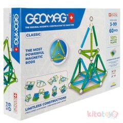Geomag 60 Parça Classic Manyetik Zeka Oyunu  Çubukları (Mıknatıslı) Orijinal 272