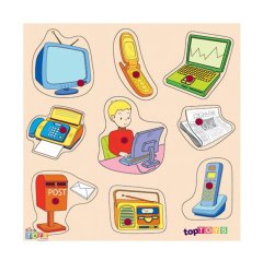 Ahşap Puzzle İletişim Araçları Aletleri