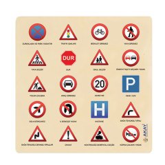 Trafik İşaretleri Ahşap Puzzle