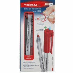 6'Lı Triball  Tükenmez Kalem Kırmızı 01003
