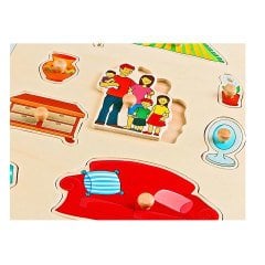 Ahşap Puzzle Evimiz (Ev Eşyaları)