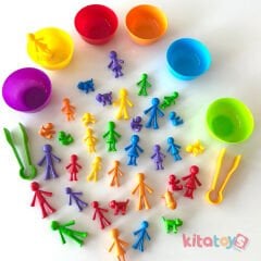 Aile Aktarma Seti 44 Parça (Kase Cımbız Maşa) Montessori Aktarım 4202