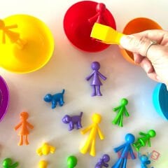 Aile Aktarma Seti 44 Parça (Kase Cımbız Maşa) Montessori 4202