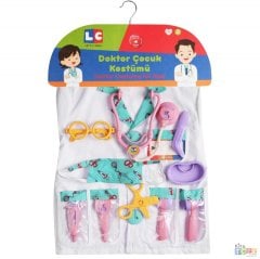 Doktor Kostümü ve Aletleri Seti 30896 LC Enfal Çocuk Kırmızı